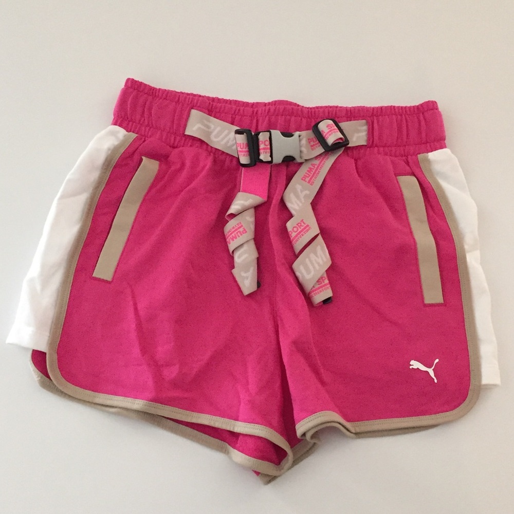 Hot Pink Gym Workout Boxing Shorts Elastic Tie Clip Sports Gear New NWT - Picture 2 of 8